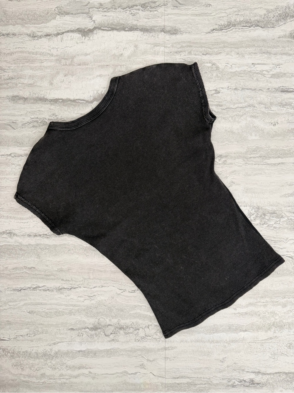 ZARA Washed Effect Ribbed Shirt - Picture 3 of 4